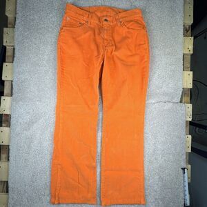 Vintage Y2K Levis 517 Slim Boot Cut Corduroy Pants Women Juniors Burnt Orange